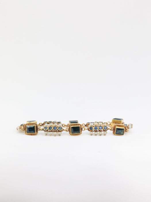 Bracelet Bracelet en or, saphirs et perles fines 58 Facettes 286