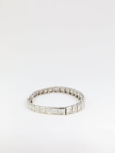 Bracelet Bracelet rivière articulé en or, platine et diamants 58 Facettes 389