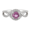 Bague 52 Bague Tentation Saphir Rose Diamants 58 Facettes 2.314