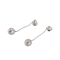 Boucles d'oreilles Boucles d'oreilles boules en or gris, diamants 58 Facettes
