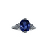 Bague 56 Bague fine Or blanc Tanzanite Diamants 58 Facettes