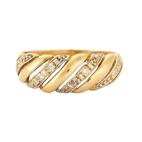 Bague Bague or jaune et diamants 58 Facettes DV1403-3