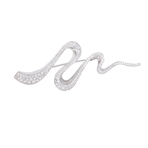 Broche Broche Wenpe or blanc diamants 58 Facettes