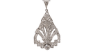 Necklace Art Deco necklace in platinum and diamonds 58 Facettes 31722