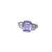 Ring Art Deco amethyst and diamond ring 58 Facettes