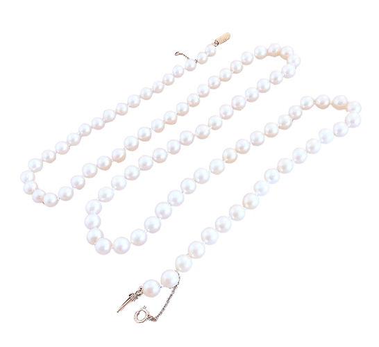 Collier Collier Perles de culture choker fermoir et chaîne or 58 Facettes AA 1539