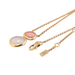 Fred necklace - Belles Rives rose gold quartz and rhodochrosite necklace 58 Facettes 25613