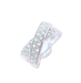 Ring 54 Cross Ring White Gold Diamonds 58 Facettes AA 1587