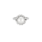 Bague 55 Bague Fleur Or gris Perle Diamants 58 Facettes 230325