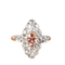 Bague Bague Marquise en or rose diamants et tourmaline 58 Facettes 15062