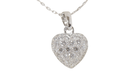 Collier Collier Cartier pendentif cœur, or blanc et diamants 58 Facettes 13807