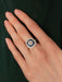 Ring Platinum Ring Diamond Calibrated Sapphires 58 Facettes 7211A