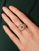 Ring 53.5 Ring Yellow Gold Ruby Diamonds 58 Facettes 6509A