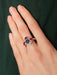Ring 58 Art Deco Ruby Sapphire Diamonds Ring 58 Facettes 7031A