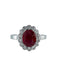 Ring 52 Pompadour Ruby Diamond Ring 58 Facettes 4620A
