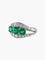 Bague 54 Bague Or blanc Emeraudes Diamants 58 Facettes 6806