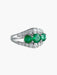 Ring 54 Ring White gold Emeralds Diamonds 58 Facettes 6806