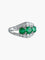 Bague 54 Bague Or blanc Emeraudes Diamants 58 Facettes 6806