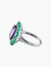 Ring 55 Ring White gold Amethyst Emeralds 58 Facettes 7237A