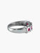 Ring 54 Half-alliance White gold Ruby Diamonds 58 Facettes 7214A