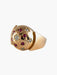 Ring 55 Tank Ring Rose Gold Ruby and Diamonds ¨starry sky¨ 58 Facettes 6908A