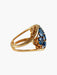 Ring 51.5 Dome Ring Sapphires Diamonds 58 Facettes 6869A