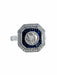 Ring Platinum Ring Diamond Calibrated Sapphires 58 Facettes 7211A