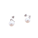 Earrings Cultured Pearl Earrings Diamonds White Gold 58 Facettes AA 1538