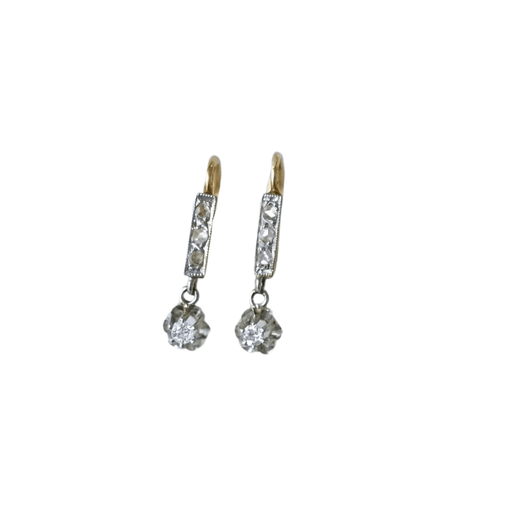 Boucles d'oreilles Dormeuses diamants pendantes 58 Facettes