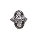 Ring Art deco style ring in platinum with diamonds 58 Facettes