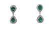 Boucles d'oreilles Pendants d'Oreilles Or Blanc, Emeraudes Et Diamants 58 Facettes 31131