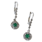 Boucles d'oreilles Boucles d'oreilles Art Deco diamants et émeraudes 58 Facettes