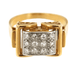 Tank Ring in yellow gold, diamond 58 Facettes 4718l
