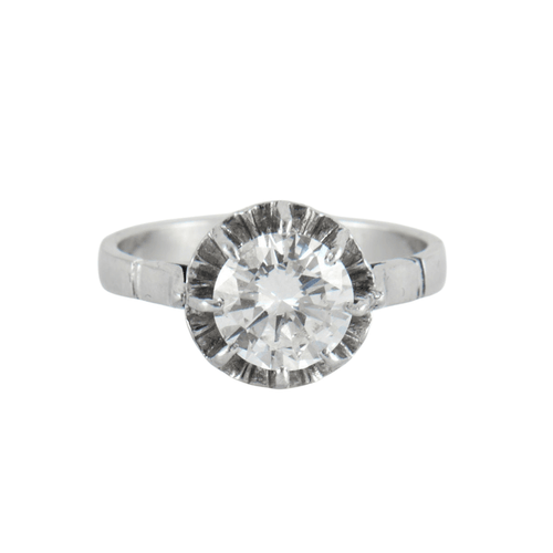 Bague 53 Bague Solitaire Platine Diamant 1.45ct 58 Facettes ADA02