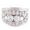 Bague 53 Bague Dôme platine Diamants 58 Facettes