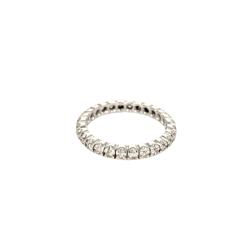 Bague Alliance en or blanc et diamants 58 Facettes 21207
