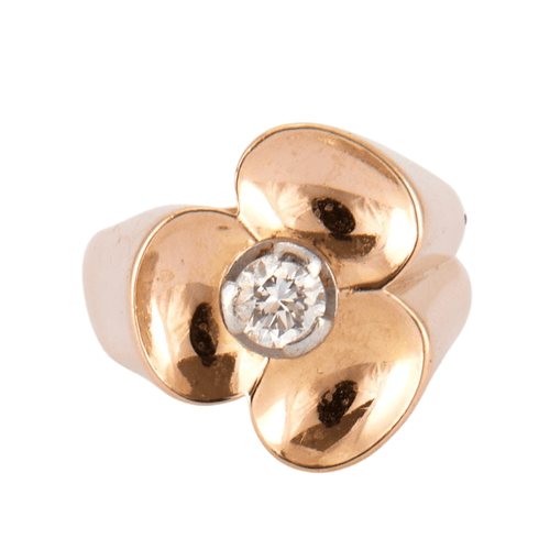 Bague 57 Bague Trèfle Diamant 58 Facettes