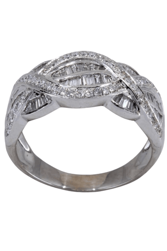 Bague 54 BAGUE DIAMANTS ENTRELACÉE 58 Facettes 058541