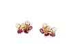 Earrings Vintage earrings in gold, diamonds and garnets 58 Facettes 391.16