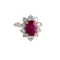 Bague 53 Bague rubis et diamants 58 Facettes