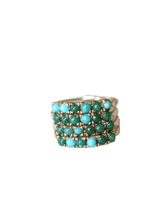 Bague Bague de harem or et turquoises 58 Facettes