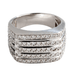 Bague 56 Bague moderne Or gris Diamants 58 Facettes 1