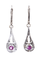 Boucles d'oreilles Boucles d'oreilles, or blanc, rubis 58 Facettes 050241