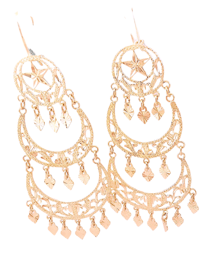 Boucles d'oreilles Boucles d'oreilles Orientales Ajourées et pampilles 58 Facettes AA 1518