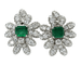 Boucles d'oreilles Boucles d'oreilles émeraudes et diamants 58 Facettes 30089