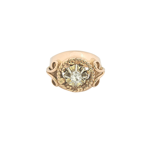 Bague Bague en or rose et diamant 58 Facettes 25528
