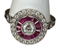 Bague 54 Bague diamants, rubis calibrés 58 Facettes