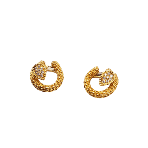 BOUCHERON earrings - gold and diamond earrings 58 Facettes