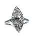Bague 49 Bague marquise en platine et diamants. Vers 1900. 58 Facettes AB159