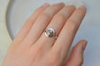 Bague 57 Bague Toi et Moi fleurs 58 Facettes Ref1816